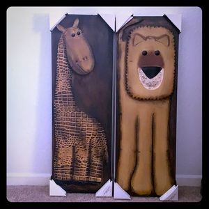 2 metal 3D animal art.